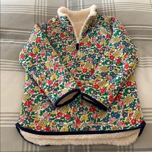 NEW Mini Boden Reversible Pullover Fleece 6/7
